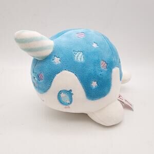 Aurora Tasty Peach Narwhal Whale Plush 8” Blue White Kawaii Kuromi Toy 2022